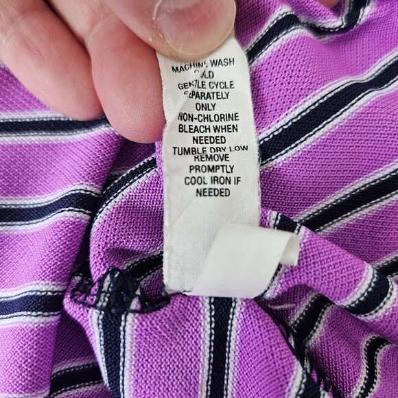 RLX Ralph Lauren Golf Polo Dry Fit Striped Club Shirt Mens SZ XXL Purple - Picture 9 of 9